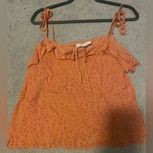 Pink rose Tank top size Medium. Orange and pink.